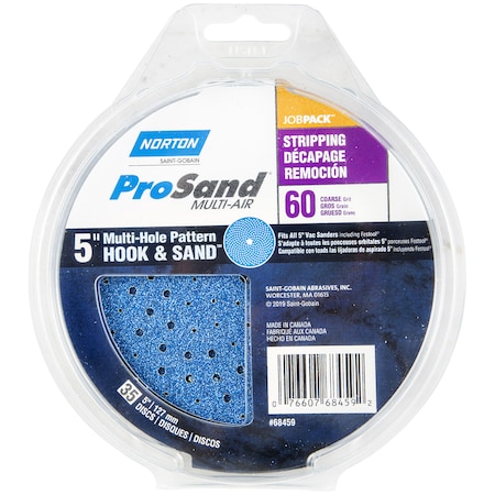 Norton Abrasives 5 in Dia, Ceramic Alumina, 60 Grit, Coated Type 7660768459